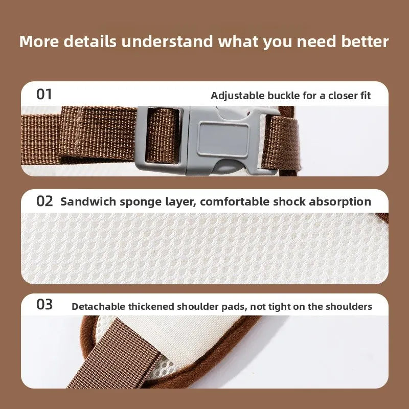 Supportive Pet Carrier Vest with Top Handle – 2 Colors, 4 Sizes