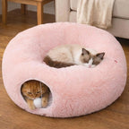 Plush Donut Cat Tunnel Bed – 4 Colors