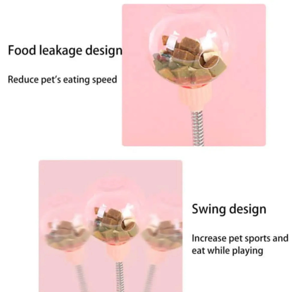 Spring Treat Dispenser Cat Toy with Catnip Balls – 2 Colors