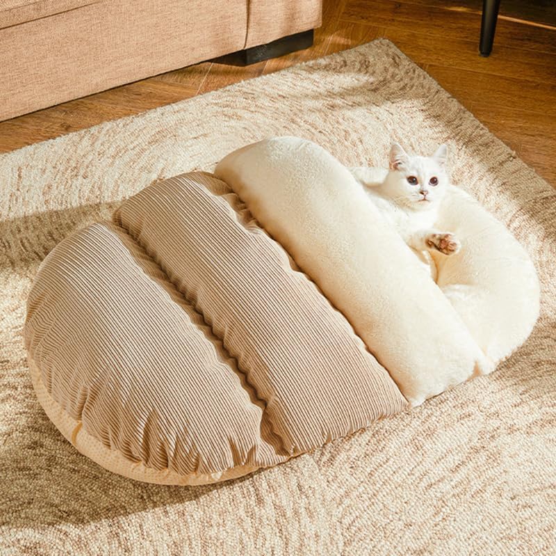 Plush Cave Pet Bed for Cats & Small Dogs – 2 Styles, 5 Sizes