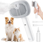 Rechargeable Cool-Mist Self-Cleaning Pet Brush – 2 Colors