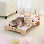 Indoor Cat Bed in Green or Pink