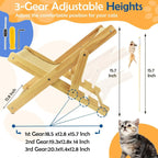 Adjustable Sisal Cat Lounge Chair with Teaser