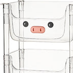 Plastic Storage Rack. Kids Toy Storage Organiser. Multi-layer Storage Rack. Plastic Trolley. Transparent. Movable Baby Bookcase