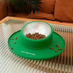 Anti-Rollover Cat Bowl Set