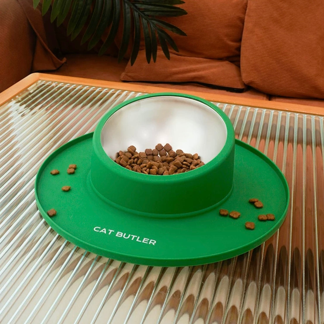 Anti-Rollover Cat Bowl Set