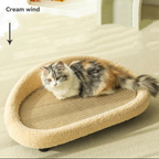 Linen Cat Scratcher Couch with Non-Slip Base