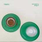Anti-Rollover Cat Bowl Set
