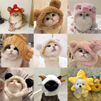 Plush Character Pet Hat – 13 Styles, Single or 3-Piece Set