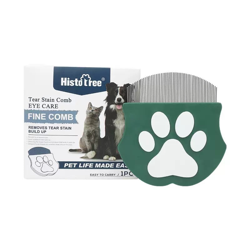 Fine-Tooth Pet Face & Tear-Stain Comb – Single or 3-Piece Set