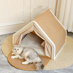 Modular Wooden Cat Scratcher House & Pads – L or XL