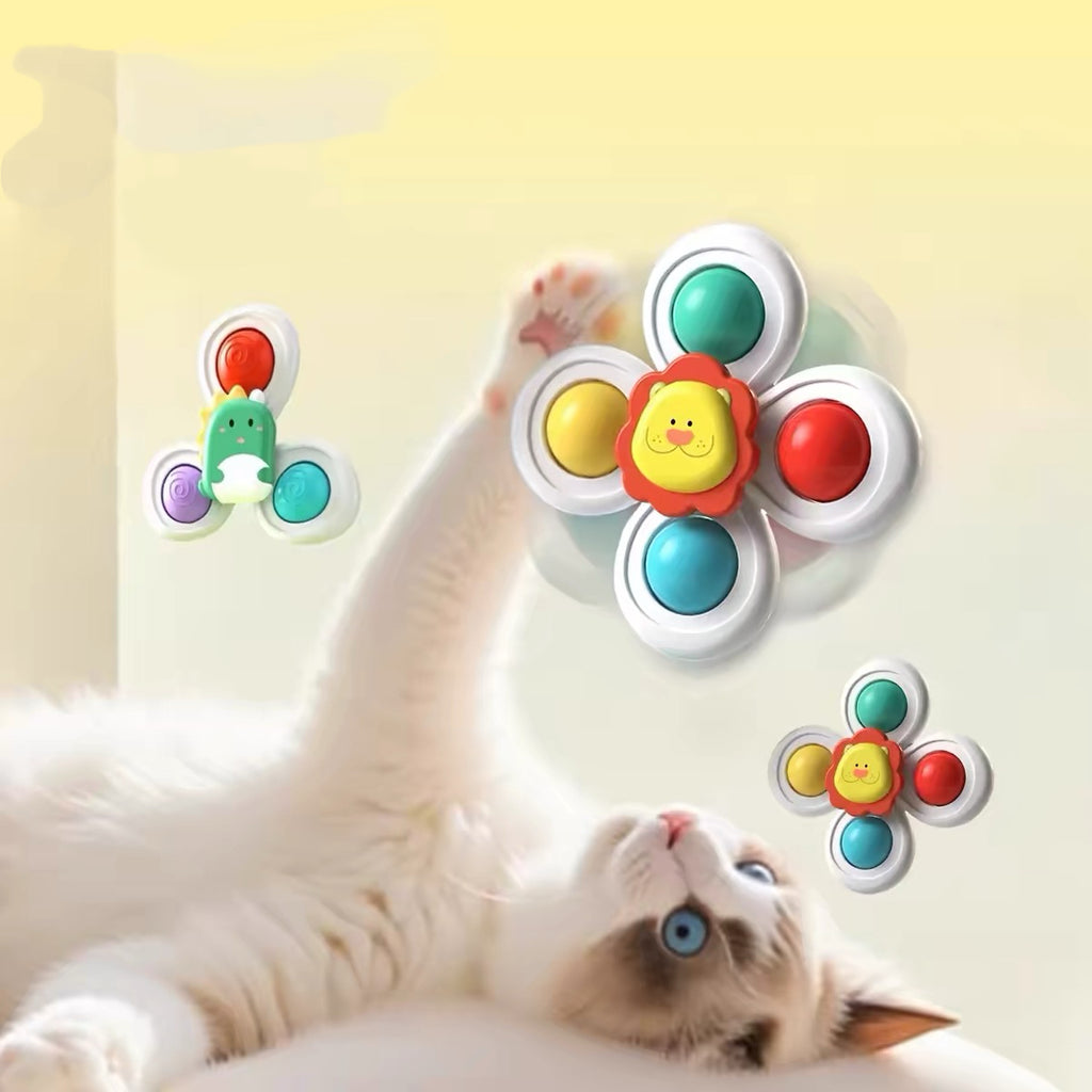 Suction Cup Spinner Toy for Cats – 3 Designs