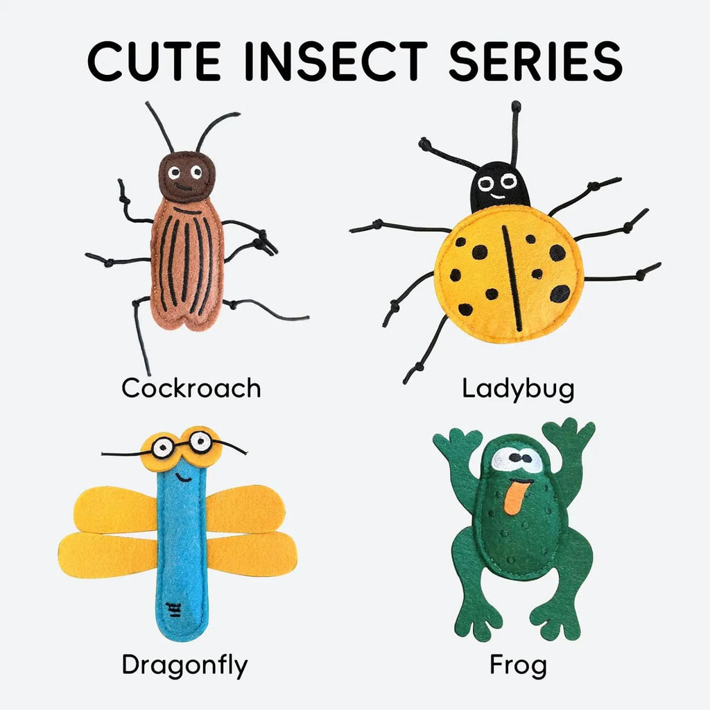 Felt Catnip Insect Toy – Single or 4-Piece Set
