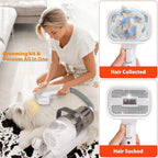 2 L Pet Grooming Vacuum Kit with Clippers and Brushes