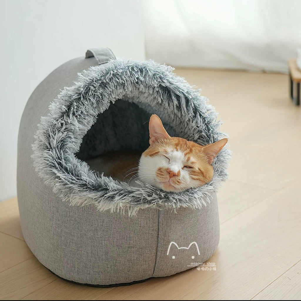 Plush Indoor Pet Cave House – 5 Styles, 2 Sizes