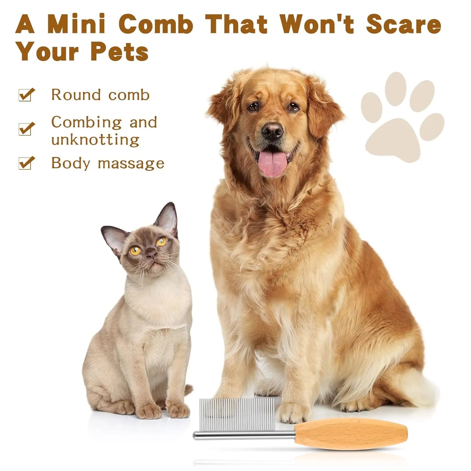 4-Inch Fine-Tooth Pet Face & Finishing Comb