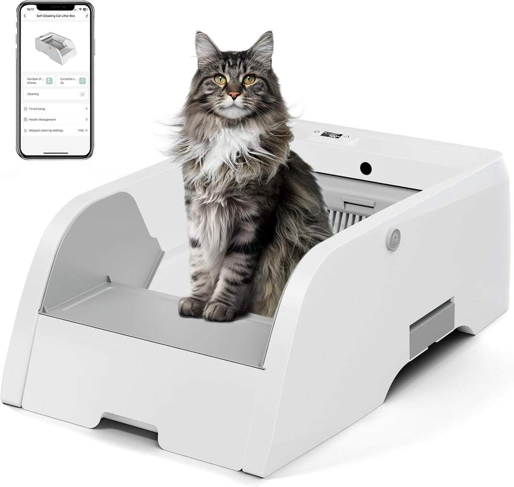 Smart Automatic Self-Cleaning Cat Litter Box with App Control
