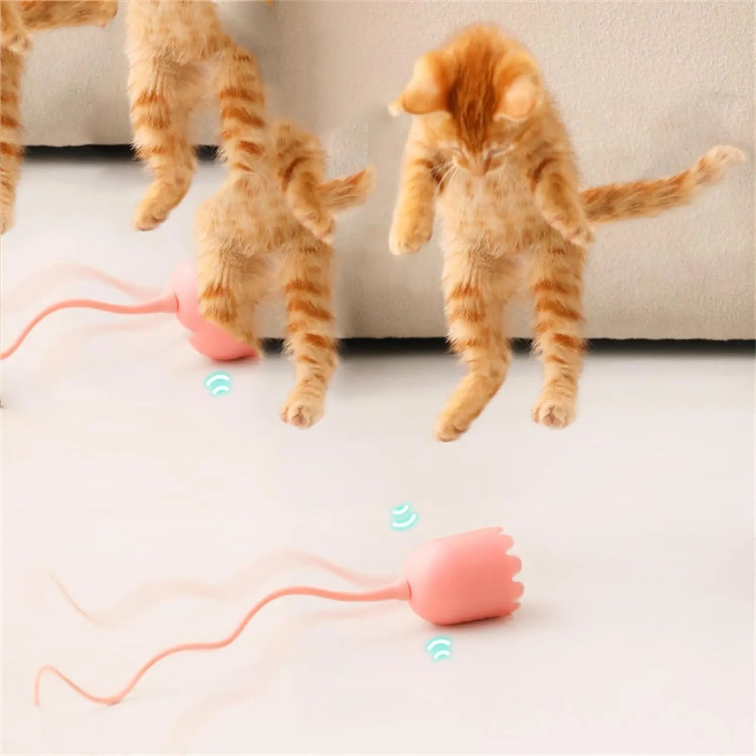 Automatic Silicone Tail Cat Teaser Toy – 2-in-1 Play