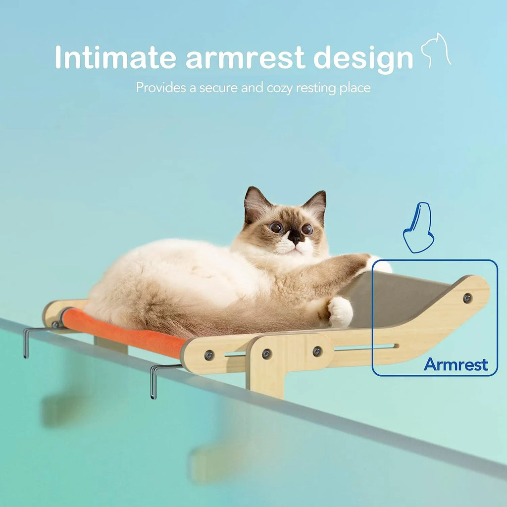 Adjustable Window Sill Cat Perch with Soft Cover – 9 Styles