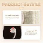Two-Level Sisal Cat Scratcher Bed with Round Lounges