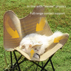 Foldable Cat Lounge Chair with Woven Seat – 1 or 2 Pack