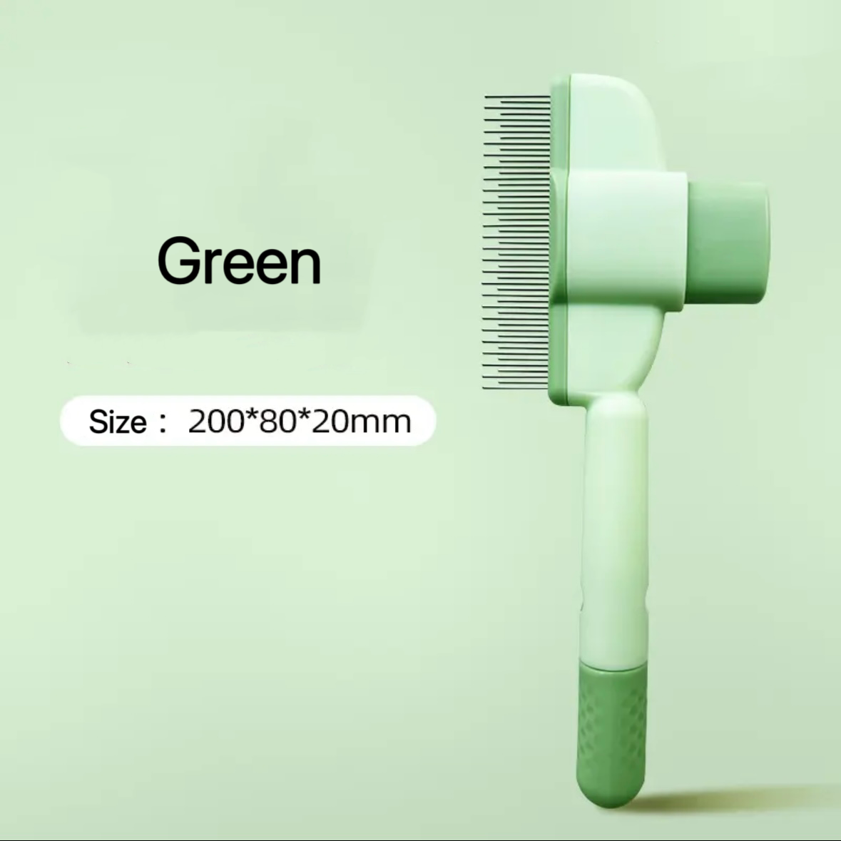 Self-Cleaning Fine-Pin Pet Grooming Brush – Single or 2-Piece Set
