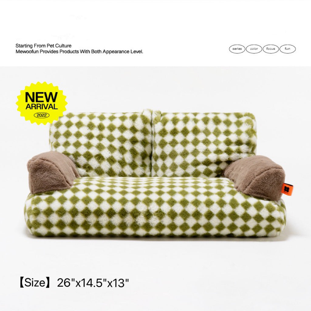 Bolstered Pet Sofa Bed with Accent Pillow – 11 Styles