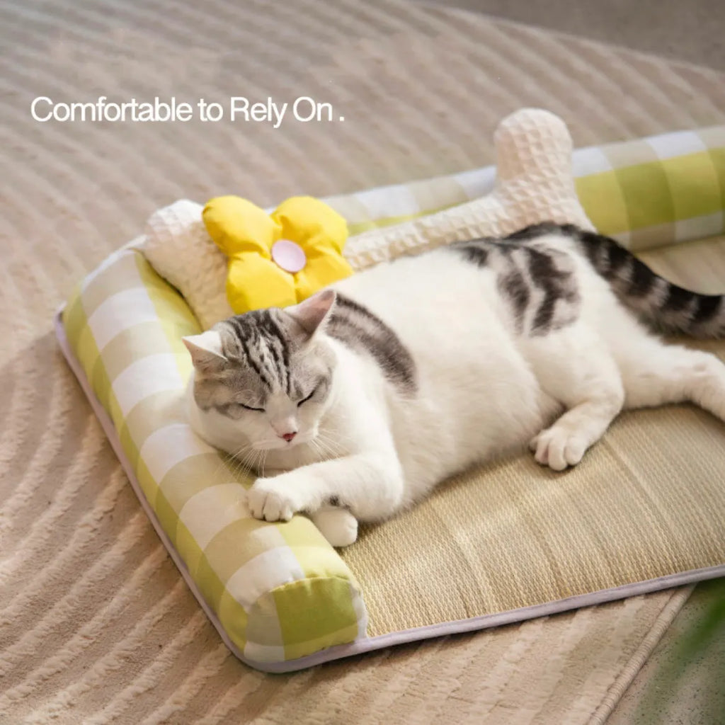 Bolstered Pet Sleeping Mat for Cats & Dogs – L or XL