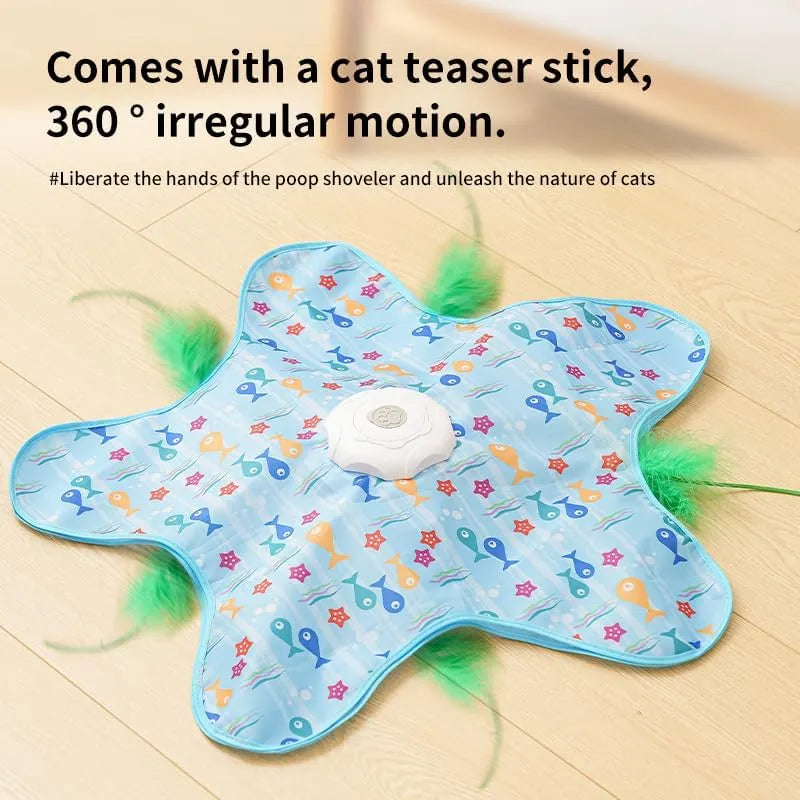 Automatic Concealed Feather Cat Toy Mat