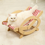 Adjustable Wooden Pet Hammock Lounge Chair