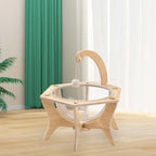 Wooden Space Capsule Cat Bed with Clear Bubble