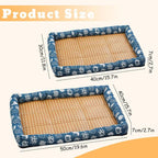 Rattan-Weave Pet Cooling Mat with Bolster – 5 Styles, 5 Sizes