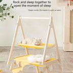 Wooden Hanging Hammock Bed for Cats & Small Pets