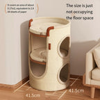 Two-Level Sisal Cat Scratcher Bed with Round Lounges