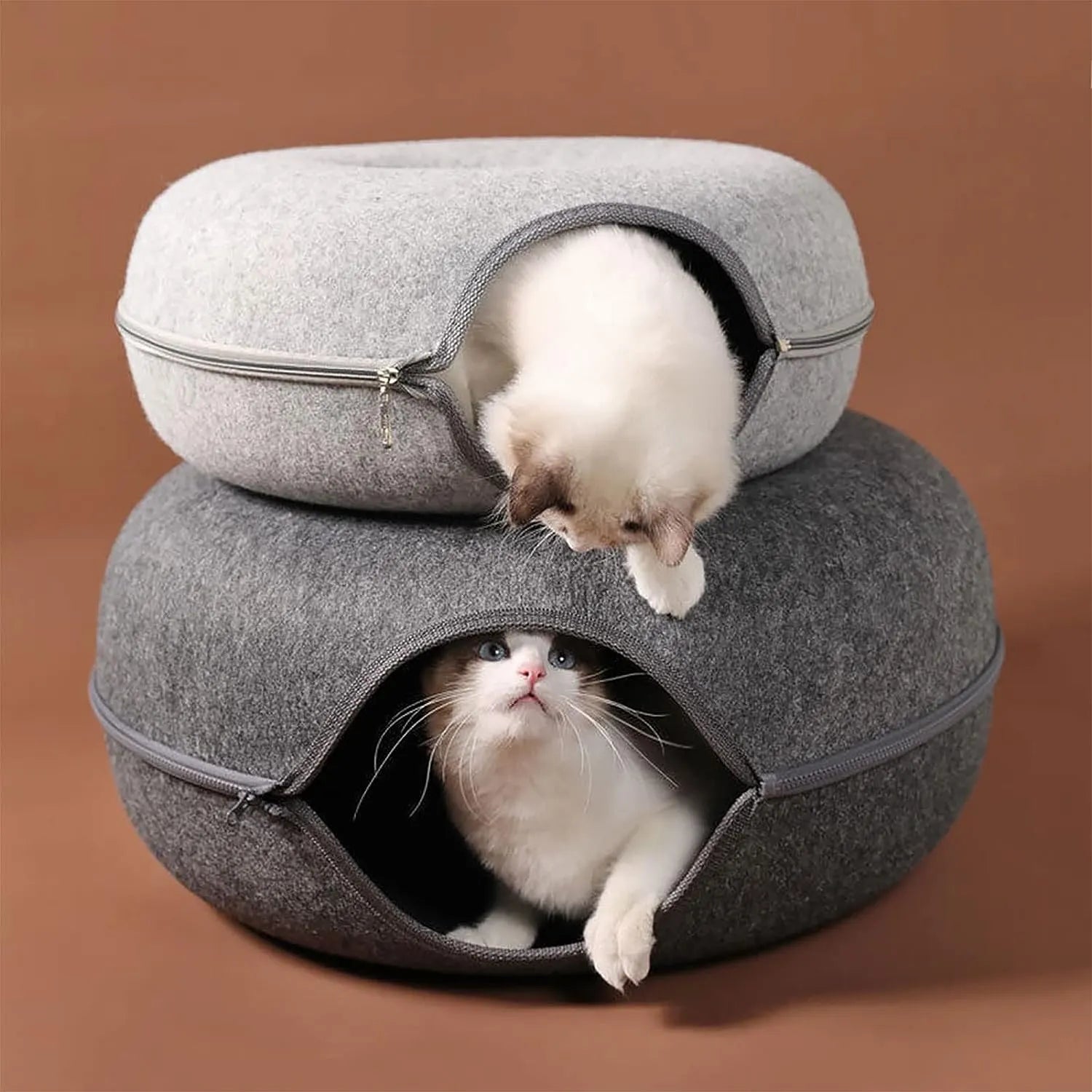 Indoor Cat Tunnel Bed – 2 Sizes & 2 Colors