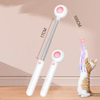 Retractable Cat Teaser Wand with 2 Attachments