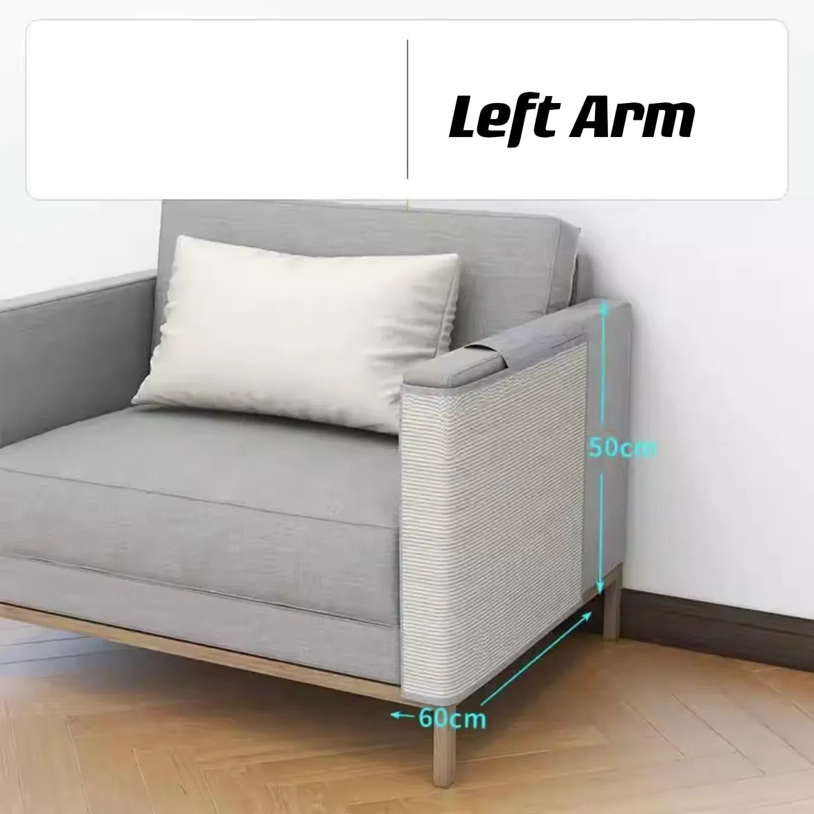 Sisal Sofa Arm Cat Scratcher Protector – Left or Right