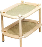 Double-Tier Wooden Cat Hammock Bed
