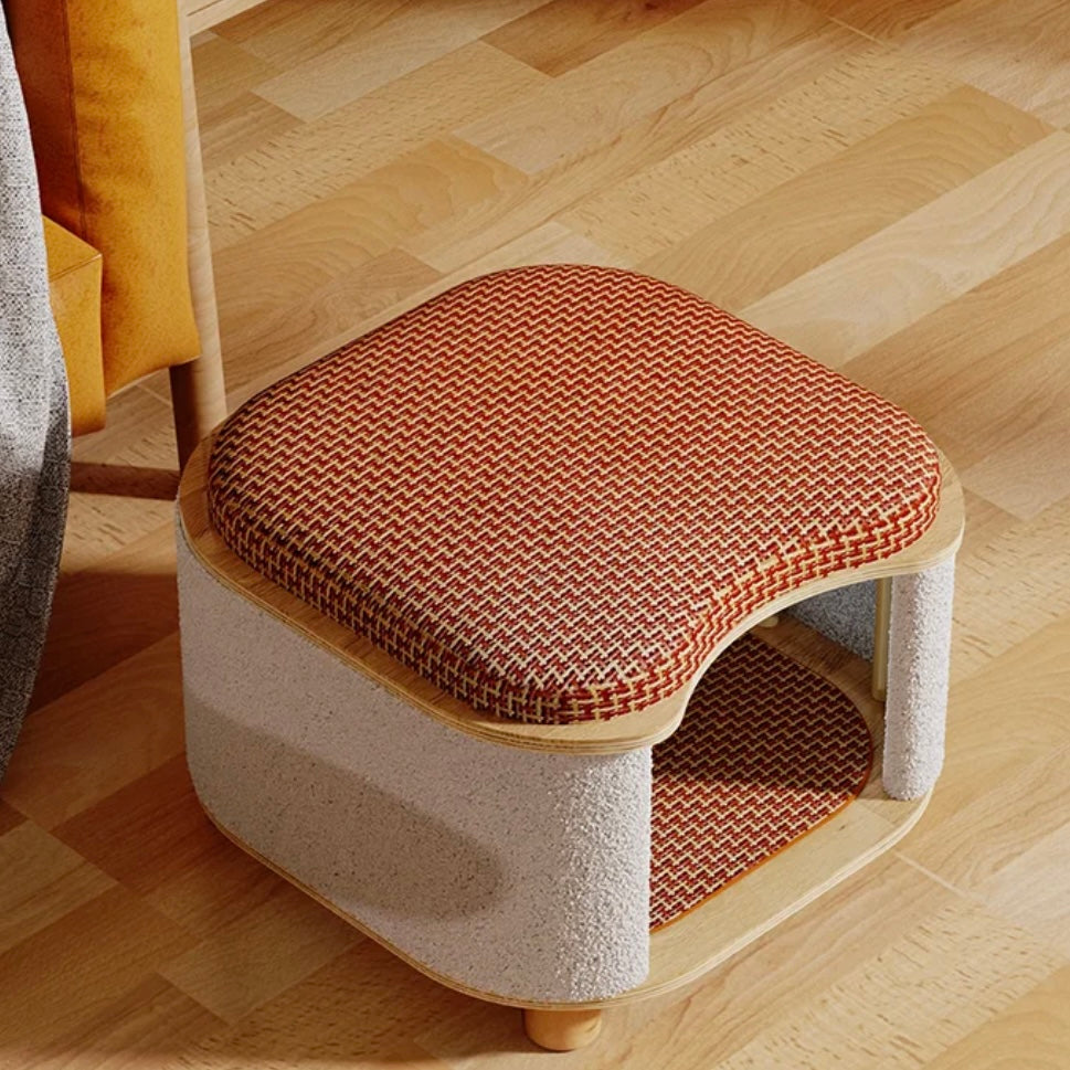 Two-Level Cat Nest Stool with Scratching Posts
