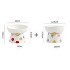 Colorful Polka Dot Raised Ceramic Cat Bowls – 6 Models