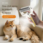Pet Deshedding Comb with Mist Spray – 3 Colors