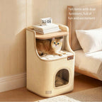 2-in-1 Sisal Cat House and Bedside Table