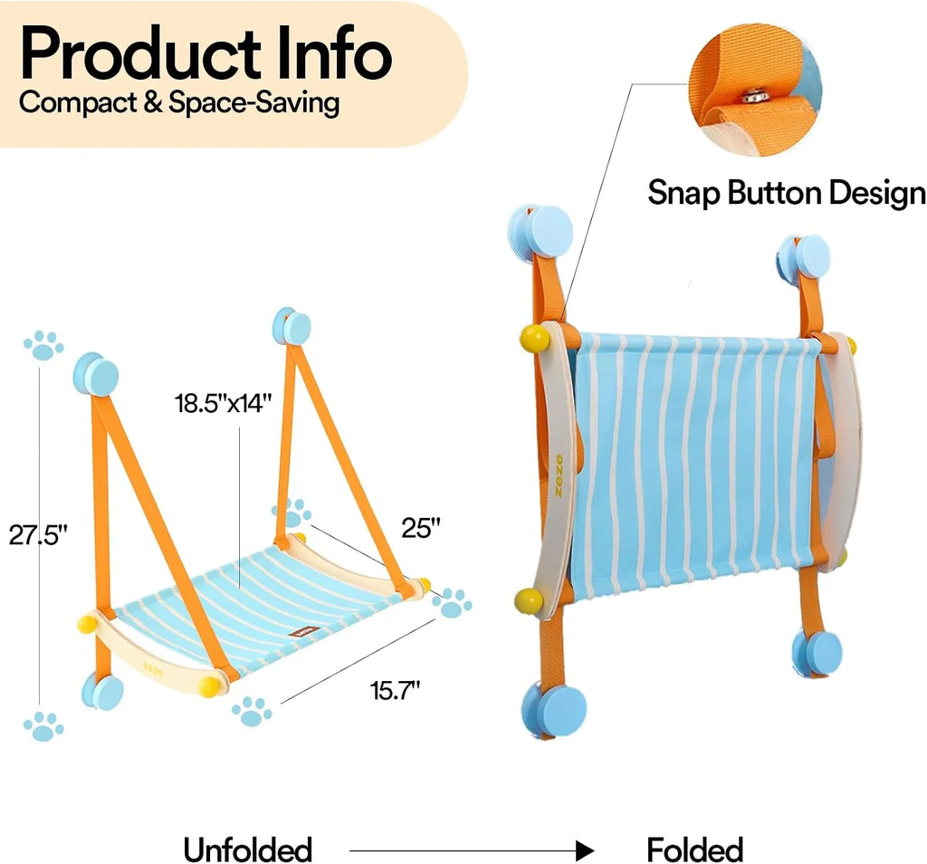 Foldable Acrylic Cat Window Hammock with Suction Cups – 2 Styles