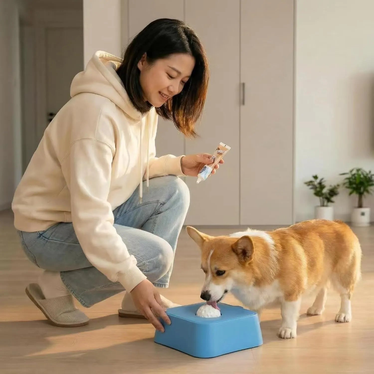 Rolling-Ball Slow Feeder Lick Bowl – 1 or 2 Pack