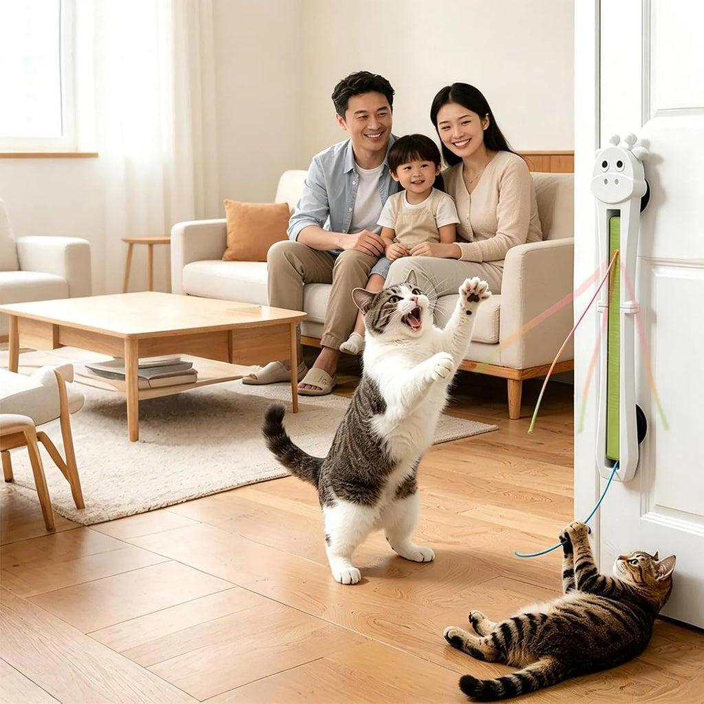 Wall-Mounted Automatic Retractable Rope Cat Toy – 1 or 2 Pack