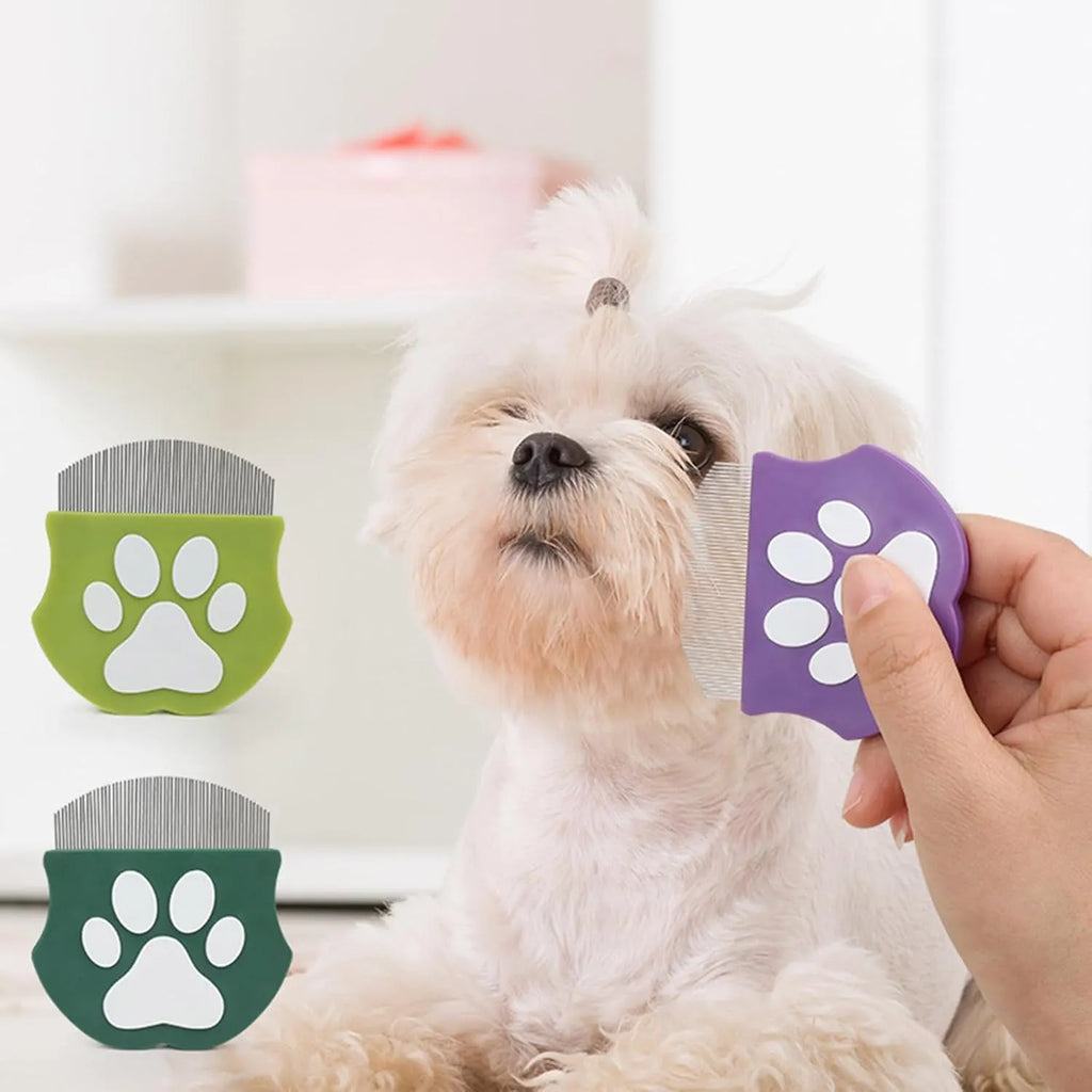 Fine-Tooth Pet Face & Tear-Stain Comb – Single or 3-Piece Set