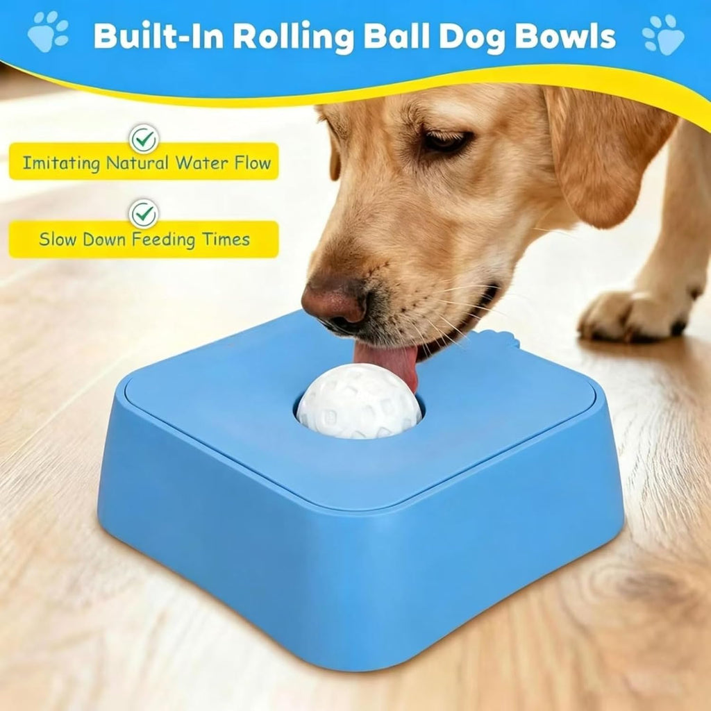 Rolling-Ball Slow Feeder Lick Bowl – 1 or 2 Pack