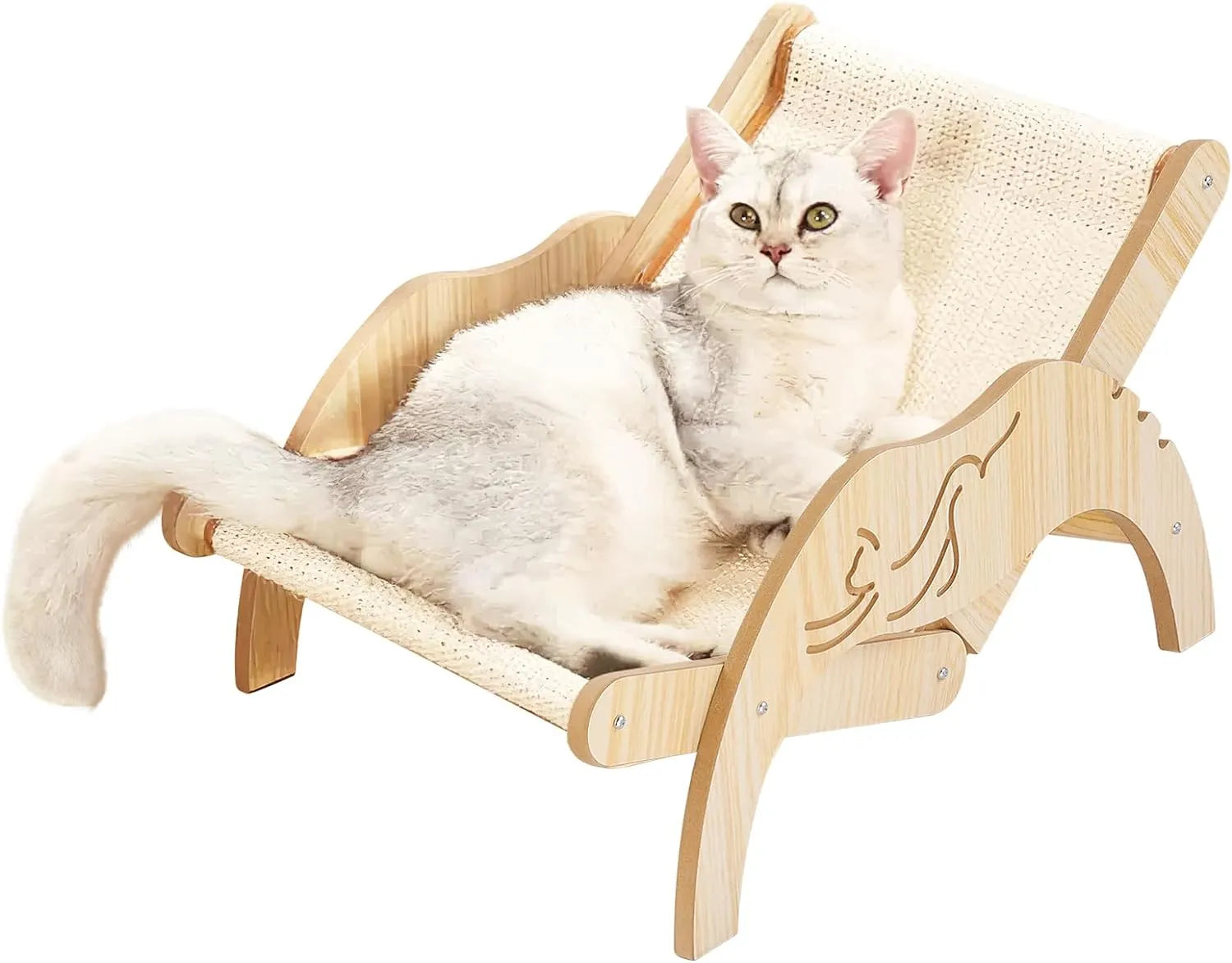 Adjustable Foldable Cat Hammock Chair with Sisal Option