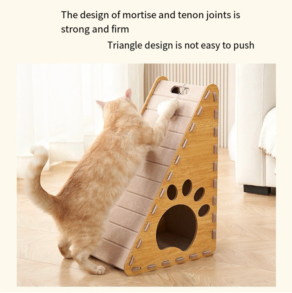 A-Frame Cat Scratcher House with Ramp – Multiple Styles