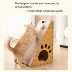 A-Frame Cat Scratcher House with Ramp – Multiple Styles